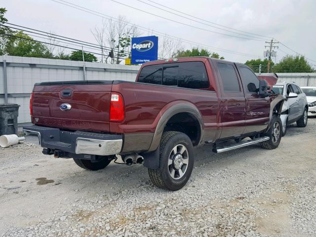 1FT8W3BT0GEC50345 - 2016 FORD F350 SUPER BURGUNDY photo 4