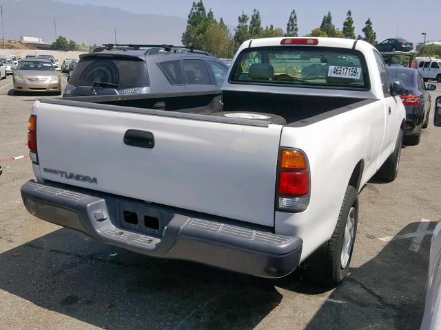 5TBJN32162S285051 - 2002 TOYOTA TUNDRA WHITE photo 4