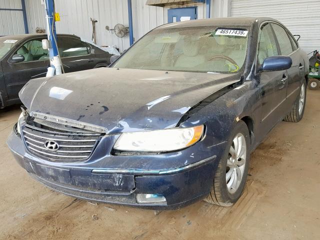 KMHFC46F76A092677 - 2006 HYUNDAI AZERA SE BLUE photo 2