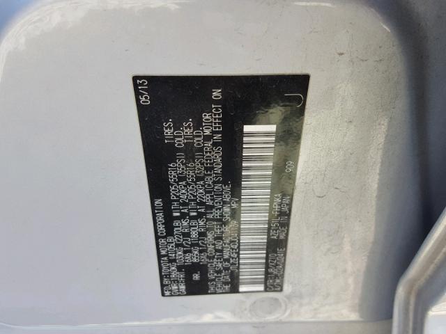 JTLZE4FE4DJ041139 - 2013 TOYOTA SCION XB Gümüş foto 10