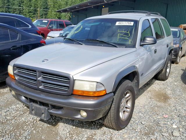 1B4HR38N92F158747 - 2002 DODGE DURANGO SP SILVER photo 2