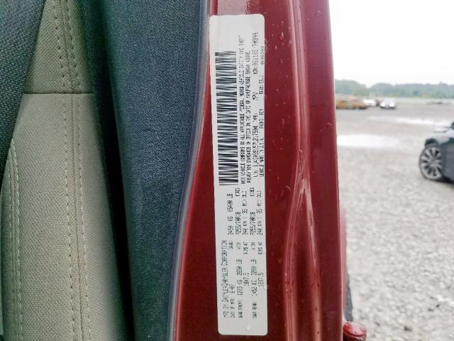 1J4GA59157L217504 - 2007 JEEP WRANGLER S MAROON photo 10