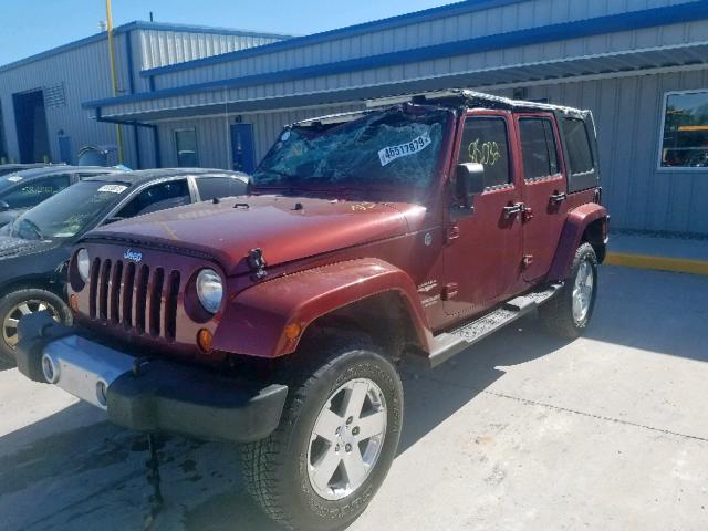 1J4GA59157L217504 - 2007 JEEP WRANGLER S MAROON photo 2