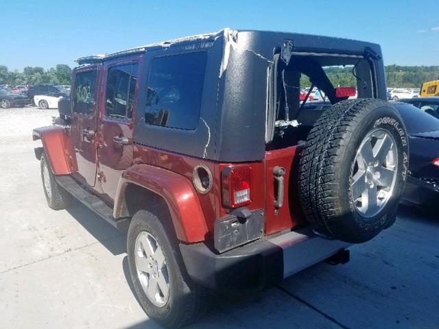 1J4GA59157L217504 - 2007 JEEP WRANGLER S MAROON photo 3