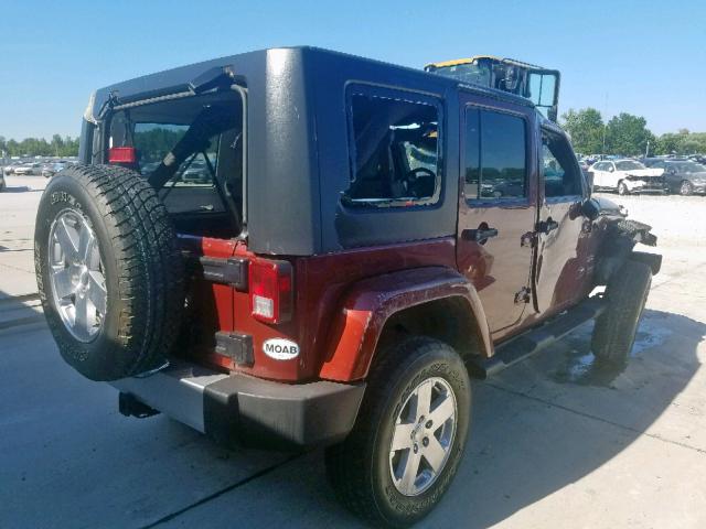 1J4GA59157L217504 - 2007 JEEP WRANGLER S MAROON photo 4