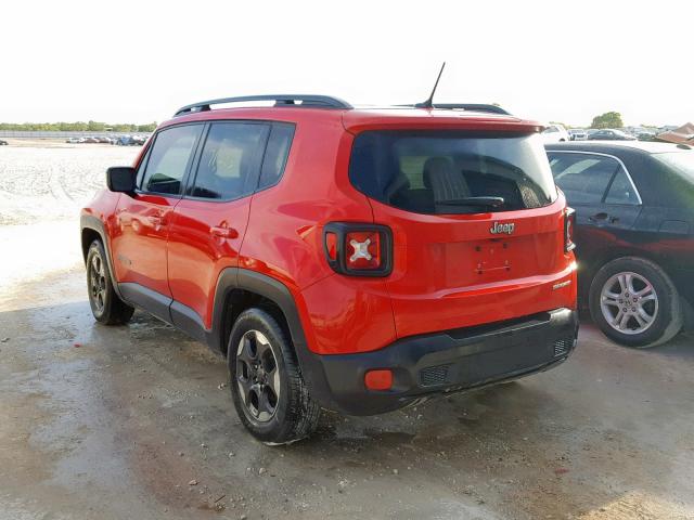 ZACCJAAB5HPF79413 - 2017 JEEP RENEGADE S RED photo 3
