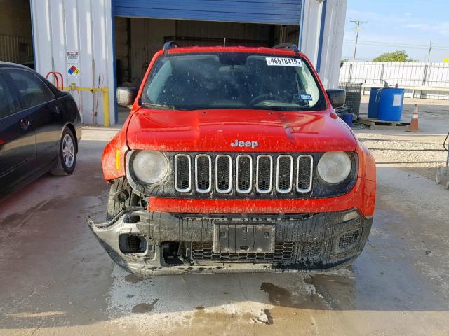 ZACCJAAB5HPF79413 - 2017 JEEP RENEGADE S RED photo 9