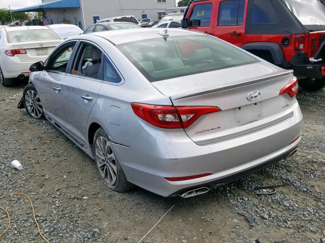 5NPE34AF9HH583724 - 2017 HYUNDAI SONATA SPO SILVER photo 3