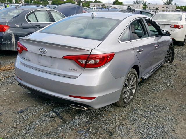 5NPE34AF9HH583724 - 2017 HYUNDAI SONATA SPO SILVER photo 4