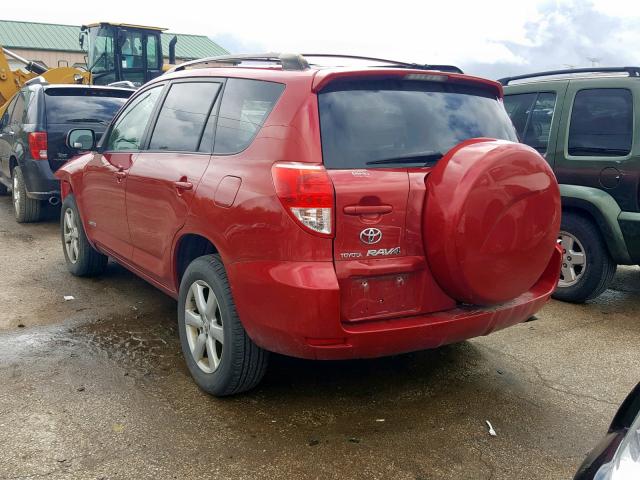 JTMZK31V766001438 - 2006 TOYOTA RAV4 LIMIT RED photo 3