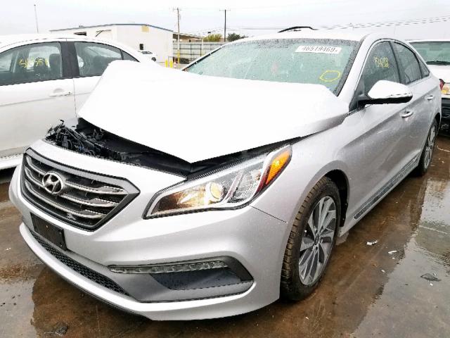 5NPE34AF2FH079948 - 2015 HYUNDAI SONATA SPO SILVER photo 2