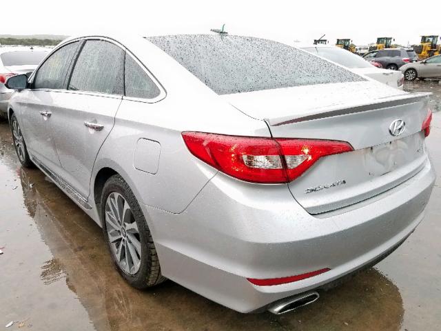 5NPE34AF2FH079948 - 2015 HYUNDAI SONATA SPO SILVER photo 3