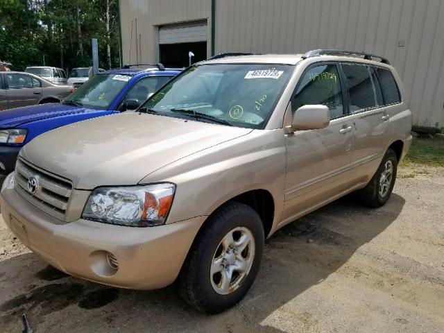 JTEGD21A040092783 - 2004 TOYOTA HIGHLANDER GOLD photo 2