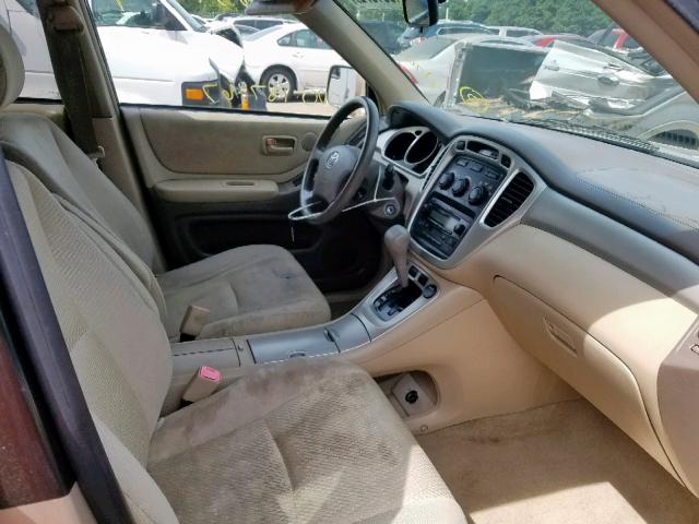 JTEGD21A040092783 - 2004 TOYOTA HIGHLANDER GOLD photo 5