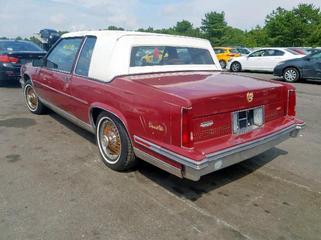 1G6CD1157J4202025 - 1988 CADILLAC DEVILLE RED photo 3