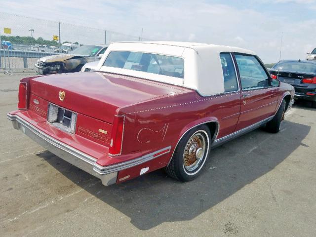 1G6CD1157J4202025 - 1988 CADILLAC DEVILLE RED photo 4