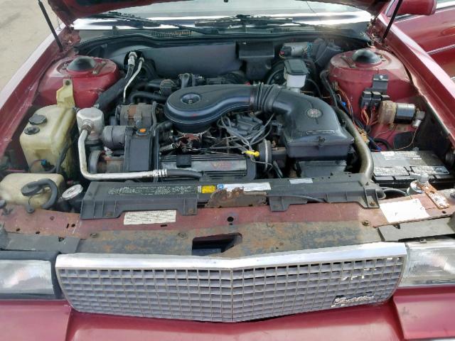 1G6CD1157J4202025 - 1988 CADILLAC DEVILLE RED photo 7