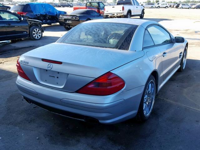 WDBSK75F04F063559 - 2004 MERCEDES-BENZ SL 500 SILVER photo 4