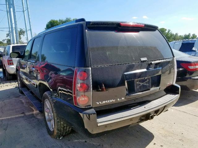 1GKFK66867J352657 - 2007 GMC YUKON XL D BLACK photo 3