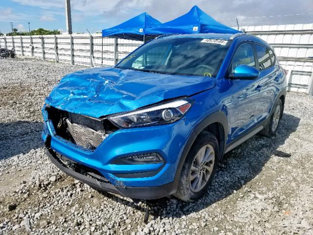 KM8J33A48HU415274 - 2017 HYUNDAI TUCSON LIM BLUE photo 2