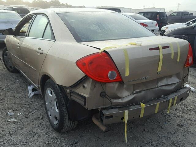 1G2ZF57B684119111 - 2008 PONTIAC G6 VALUE L GOLD photo 3