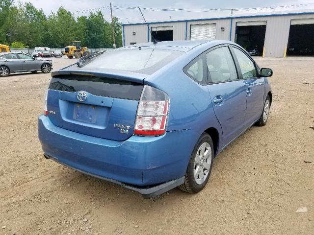 JTDKB20U557046293 - 2005 TOYOTA PRIUS BLUE photo 4