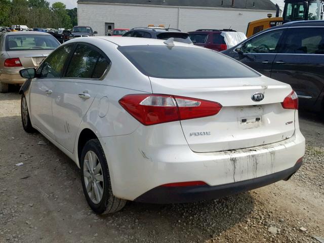 KNAFX4A89E5051568 - 2014 KIA FORTE EX WHITE photo 3