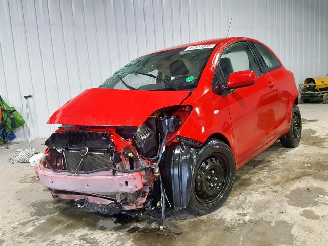 JTDJT903495256877 - 2009 TOYOTA YARIS RED photo 2