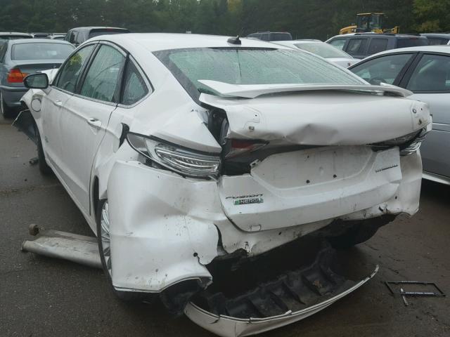 3FA6P0SU0ER382758 - 2014 FORD FUSION TIT WHITE photo 3