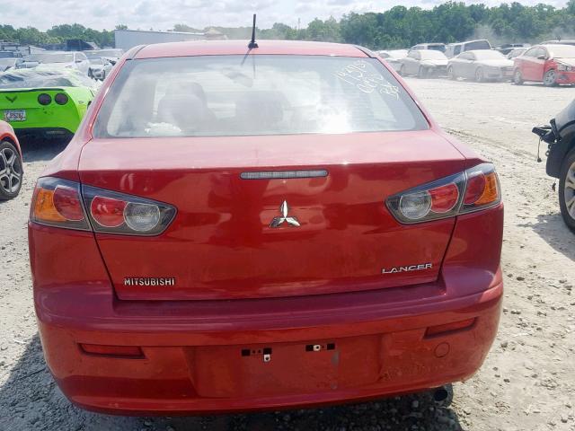 JA32U2FU7GU007113 - 2016 MITSUBISHI LANCER ES RED photo 9