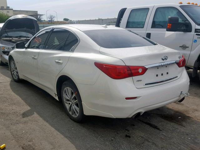 JN1BV7AR5EM707324 - 2014 INFINITI Q50 BASE WHITE photo 3