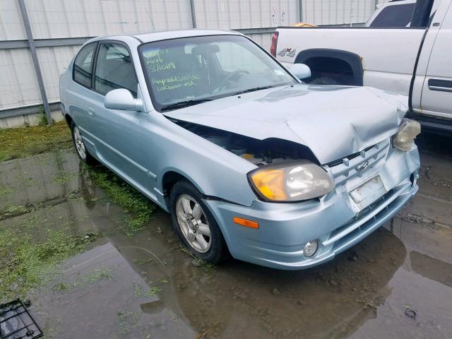 KMHCG35C33U252475 - 2003 HYUNDAI ACCENT GL BLUE photo 1