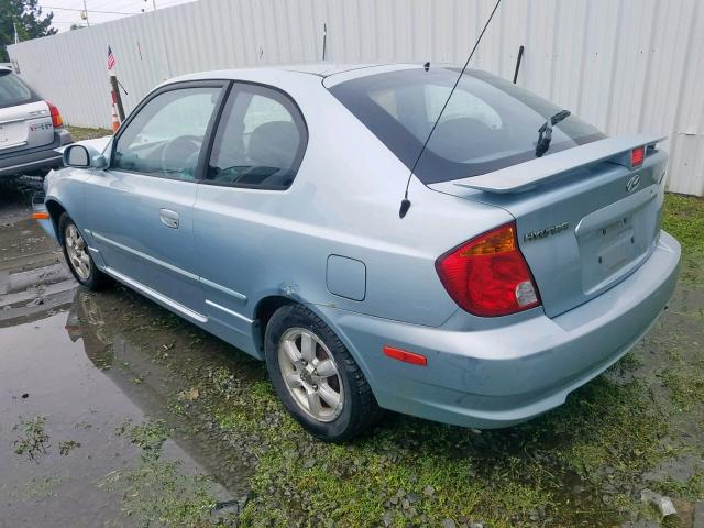 KMHCG35C33U252475 - 2003 HYUNDAI ACCENT GL BLUE photo 3