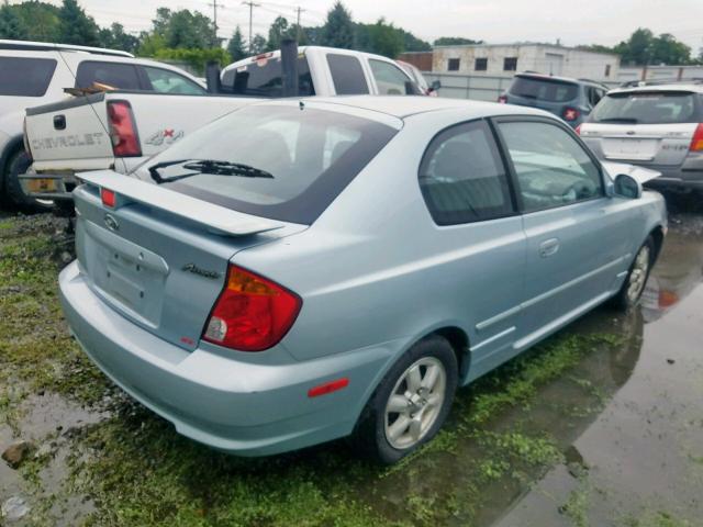 KMHCG35C33U252475 - 2003 HYUNDAI ACCENT GL BLUE photo 4