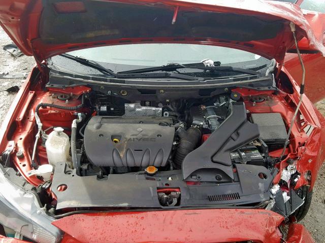 JA32U2FU6BU006446 - 2011 MITSUBISHI LANCER ES/ RED photo 7