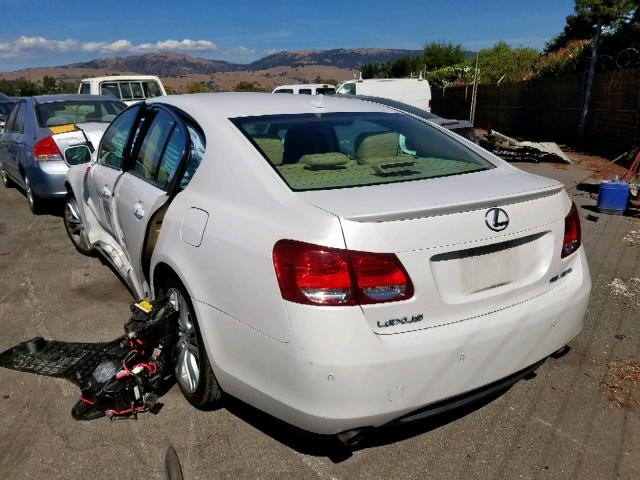 JTHBC96SX75006834 - 2007 LEXUS GS 450H WHITE photo 3