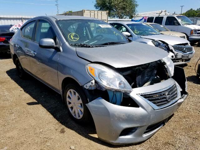 3N1CN7AP6DL860077 - 2013 NISSAN VERSA S GRAY photo 1