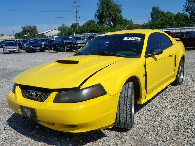 1FAFP42X93F443665 - 2003 FORD MUSTANG GT YELLOW photo 2