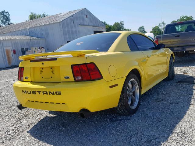 1FAFP42X93F443665 - 2003 FORD MUSTANG GT YELLOW photo 4