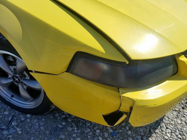 1FAFP42X93F443665 - 2003 FORD MUSTANG GT YELLOW photo 9