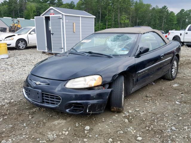 1C3EL45U31N653656 - 2001 CHRYSLER SEBRING LX BLACK photo 2