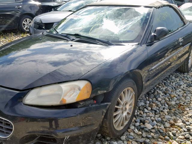 1C3EL45U31N653656 - 2001 CHRYSLER SEBRING LX BLACK photo 9