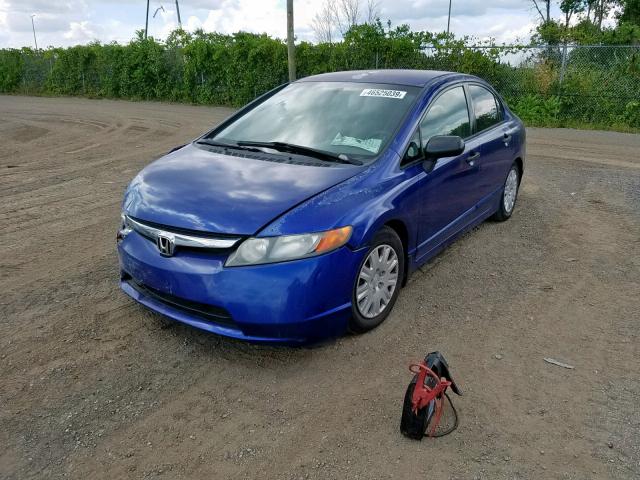 2HGFA15216H029536 - 2006 HONDA CIVIC DX BLUE photo 2