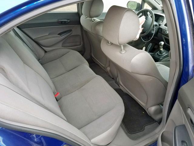 2HGFA15216H029536 - 2006 HONDA CIVIC DX BLUE photo 6