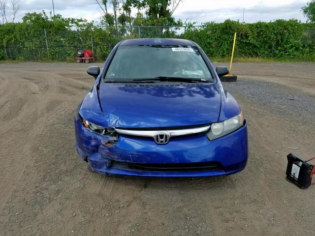 2HGFA15216H029536 - 2006 HONDA CIVIC DX BLUE photo 9