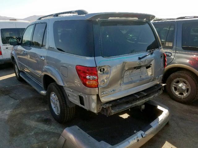 5TDBT48A11S003654 - 2001 TOYOTA SEQUOIA LI SILVER photo 3