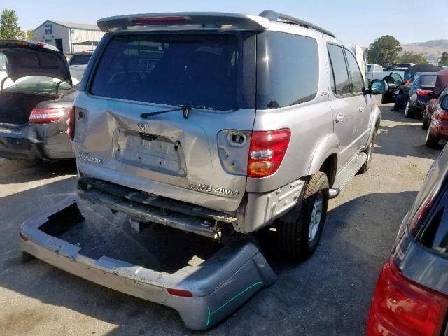 5TDBT48A11S003654 - 2001 TOYOTA SEQUOIA LI SILVER photo 4