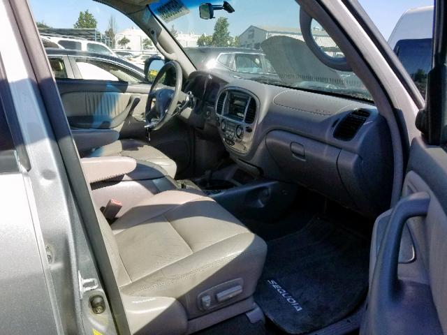 5TDBT48A11S003654 - 2001 TOYOTA SEQUOIA LI SILVER photo 5