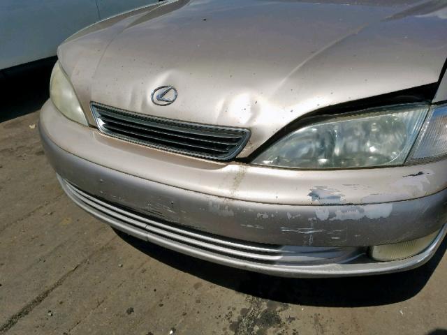 JT8BF28G8W5030362 - 1998 LEXUS ES 300 TAN photo 9