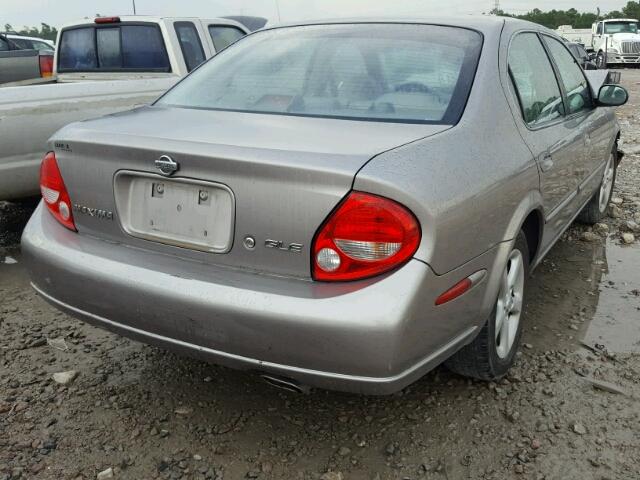 JN1CA31D21T840605 - 2001 NISSAN MAXIMA GXE BEIGE photo 4